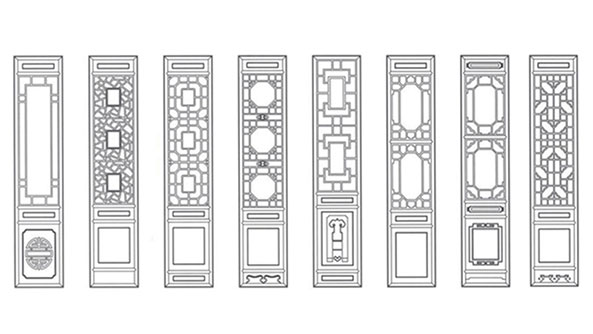 漳州喜迎门中式花格CAD设计图样式大全