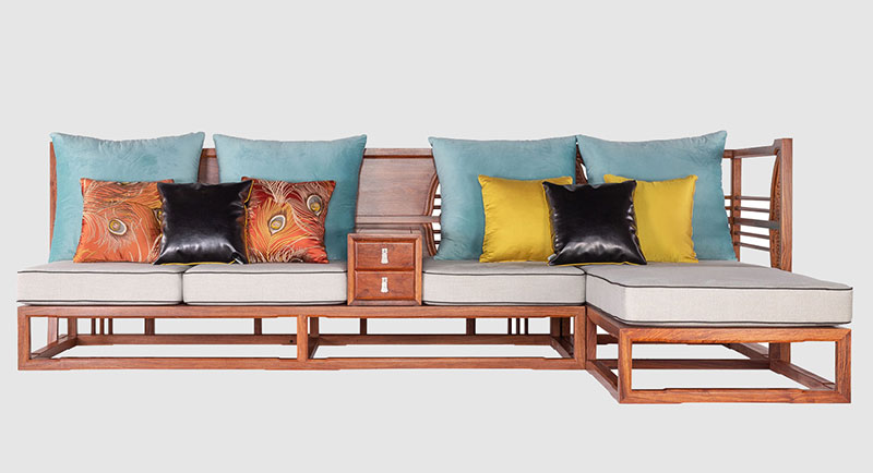 漳州中式家居装修实木沙发组合家具效果图